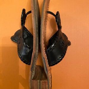 Jack Rogers Black Leather Sandals